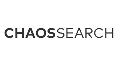 The image features the word "CHAOSSEARCH" in bold, uppercase letters on a black background.