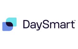 A logo featuring interconnected shapes in shades of blue and purple with the text "DaySmart" beside it.