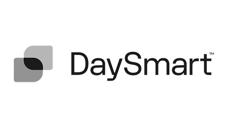 The image features the Synapse DaySmart logo with a stylized gray icon and the words "DaySmart" in black text.