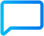 A blue speech bubble with the text "leads" inside, representing communication or messaging.